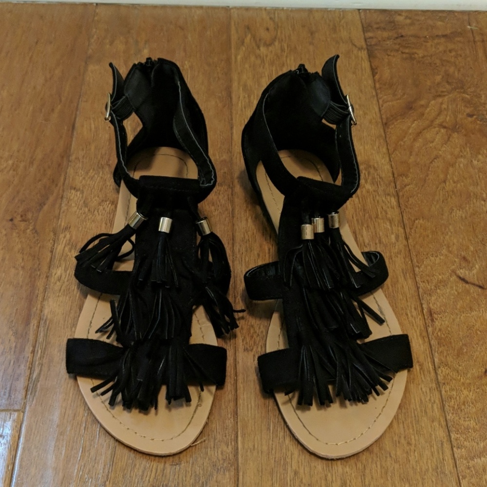 Tasseled Gladiator Sandals